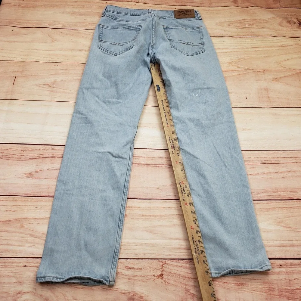 Levi Strauss Signature Jeans Mens 29x30‎ Light Wash Regular Fit Denim Waterless